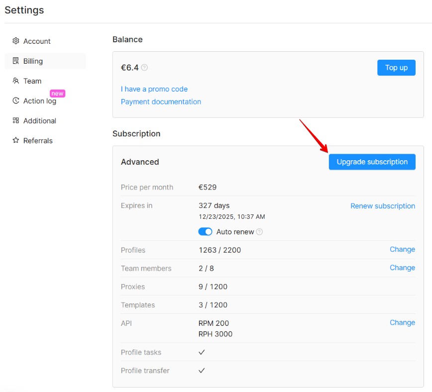 Subscription Activation