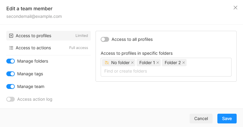 Folders permission Folders permission