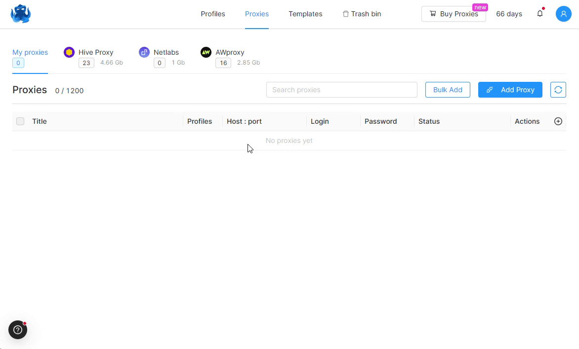 Bulk Proxy Add