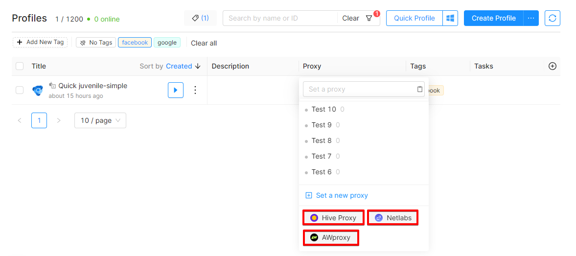 New Proxy Adding Options