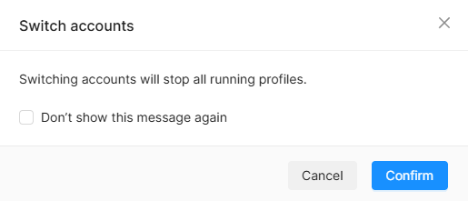 Switch notification Switch notification