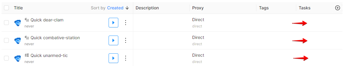 Tasks List
