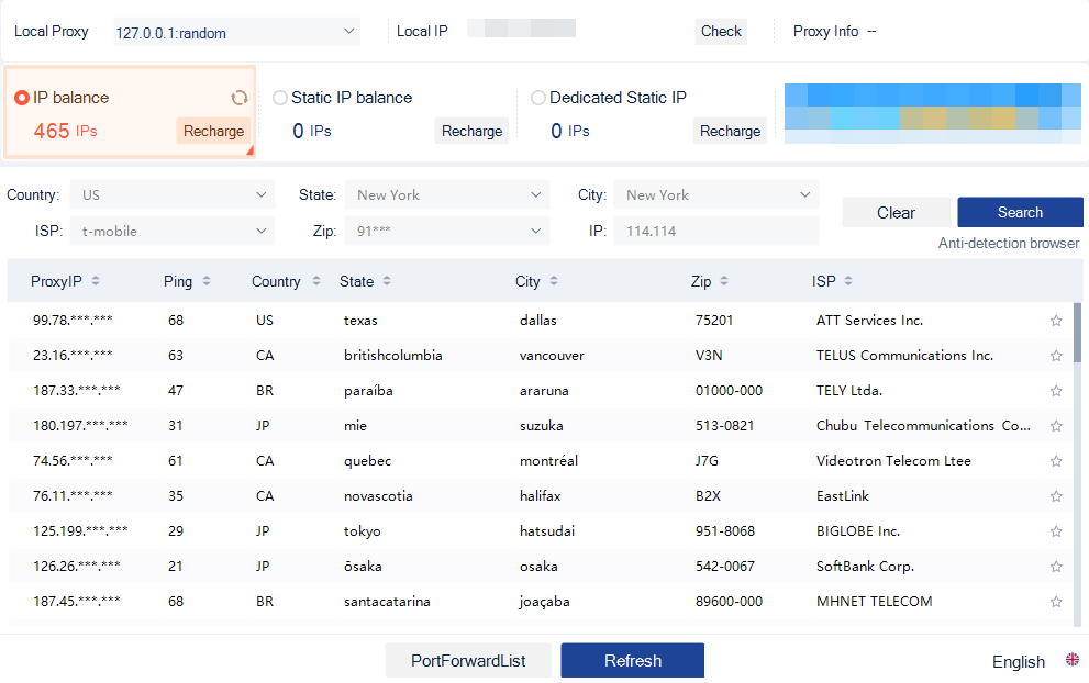 Pia S5 Proxy List