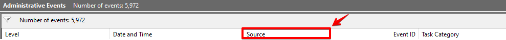 Eventviewer Sources