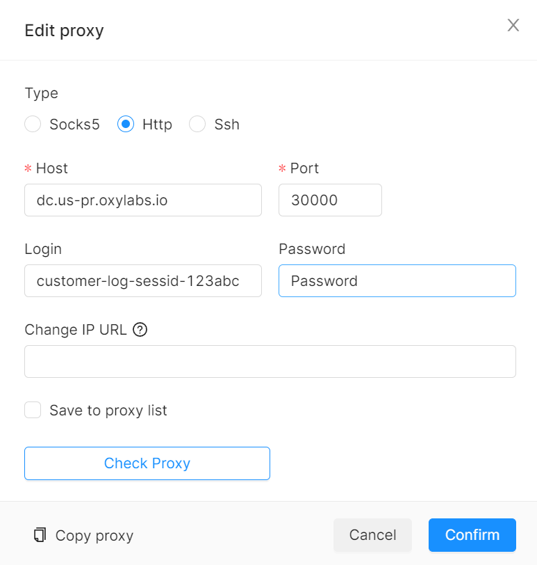 Oxylabs Proxy Data in Octo