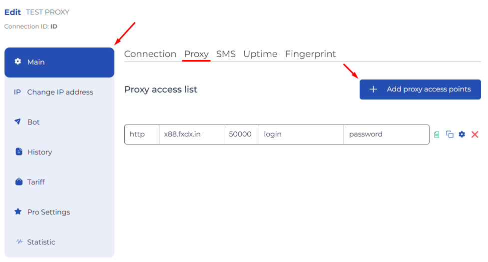 Acesso Proxy iProxy