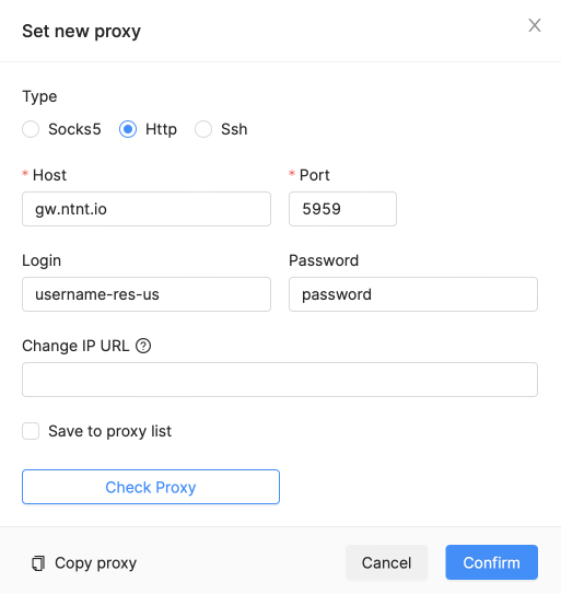 Dados de proxy do NetNut