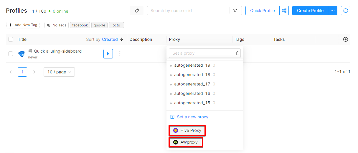 New Proxy Adding Options