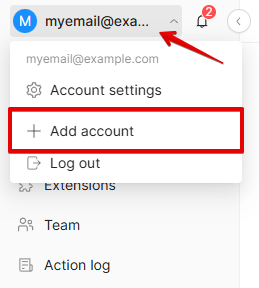 Add account Add account